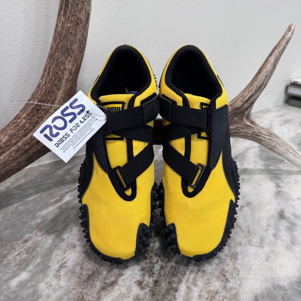 PUMA Mostro OG Prime Pelé Yellow Black Mesh Sneaker 405194-15 Women Size 8.5 NEW